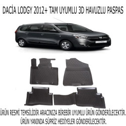 Dacia Lodgy 2012+ 3d Havuzlu Paspas 1. Kalite Kokusuz (hediyeli)