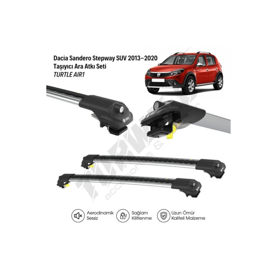 Dacia Sandero Stepway Suv 2013-2020 Portbagaj Ara Atkı Seti - Turtle Air1