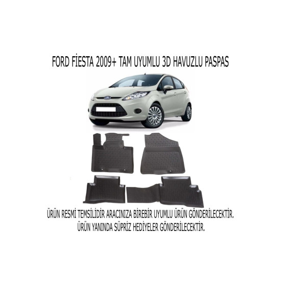 Ford Fiesta 2009-2017 3d Havuzlu Paspas 1. Kalite Kokusuz (hediyeli)