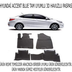 Hyundai Accent Blue 2011+ 3d Havuzlu Paspas 1. Kalite Kokusuz (hediyeli)