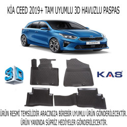 Kia Ceed 2019+ 3d Havuzlu Paspas 1. Kalite Kokusuz (hediyeli)