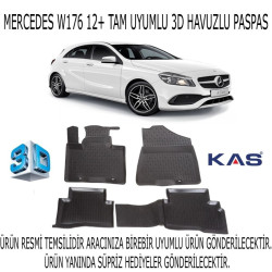 Mercedes A W176 2012-2018 3d Havuzlu Paspas 1. Kalite Kokusuz (hediyeli)