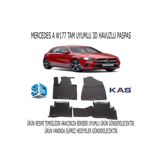 Mercedes A W177 3d Havuzlu Paspas 1. Kalite Kokusuz (hediyeli)