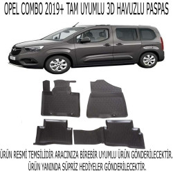 Opel Combo 2019+ 3d Havuzlu Paspas 1. Kalite Kokusuz (hediyeli)