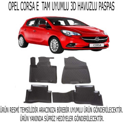 Opel Corsa E 2015+ 3d Havuzlu Paspas 1. Kalite Kokusuz (hediyeli)