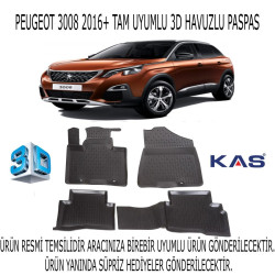 Peugeot 3008 2016+ 3d Havuzlu Paspas 1. Kalite Kokusuz (hediyeli)