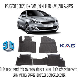 Peugeot 308 2013+ 3d Havuzlu Paspas 1. Kalite Kokusuz (hediyeli)