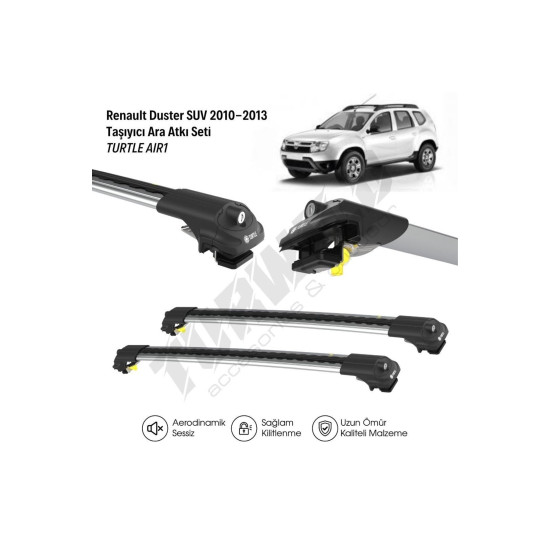 Renault Duster Suv 2010-2013 Portbagaj Ara Atkı Seti - Turtle Air1 Uyumlu