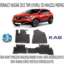 Renault Kadjar 2015+ 3d Havuzlu Paspas 1. Kalite Kokusuz (hediyeli)