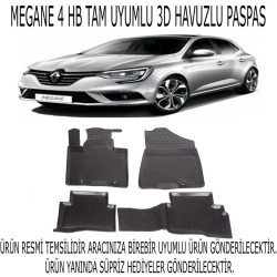 Renault Megane 4 Hb 2016+ 3d Havuzlu Paspas 1. Kalite Kokusuz (hediyeli)