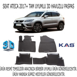 Seat Ateca 2017+ 3d Havuzlu Paspas 1. Kalite Kokusuz (hediyeli)