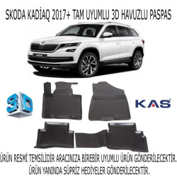 Skoda Kadiaq 2017+ 3d Havuzlu Paspas 1. Kalite Kokusuz (hediyeli)