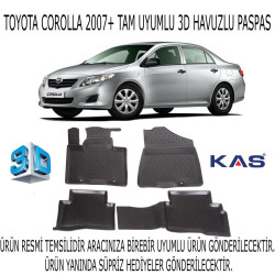 Toyota Corolla 2007-2013 3d Havuzlu Paspas 1. Kalite Kokusuz (hediyeli)