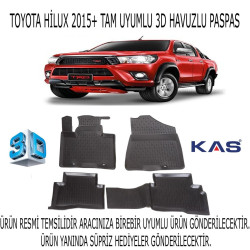 Toyota Hilux 2015+ 3d Havuzlu Paspas 1. Kalite Kokusuz (hediyeli)