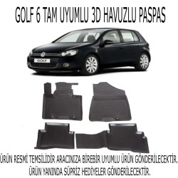 Vw Golf 6 2009-2012 3d Havuzlu Paspas 1. Kalite Kokusuz (hediyeli)