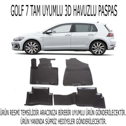 Vw Golf 7 2013+ 3d Havuzlu Paspas 1. Kalite Kokusuz (hediyeli)