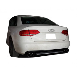 Audi A4 B8 Makyajsız 2008 - 2012 S4 Arka Tampon Eki - Difüzör ( Plastik)