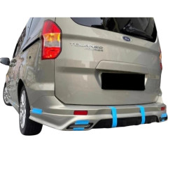 Ford Tourneo Courier Egzoz Görünümlü Arka Tampon Eki (Plastik)