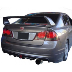 Honda Civic Fd6 Sağdan Çift Çıkış Mugen RR Arka Ek (Plastik)