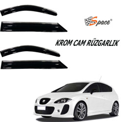 Krom cam rüzgarlığı 1.2mm Seat Leon 2004-2010 4'lü / CARU451