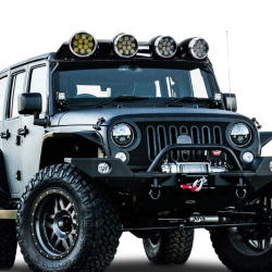 Offroad Sis Lambası 12x4 Led Yuvarlak Siyah /LASS243